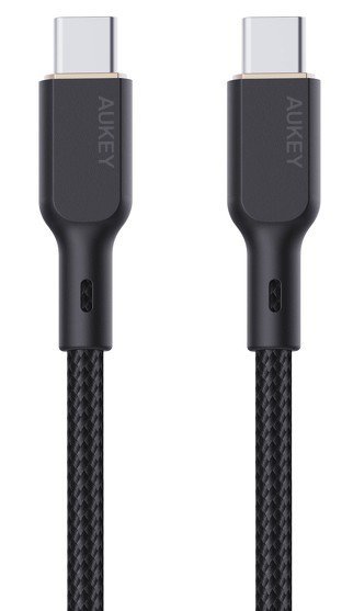 AUKEY CB-KCC101 kabel USB-C - USB-C 1m 100W PD 5A 20V kevlar + nylonowy oplot