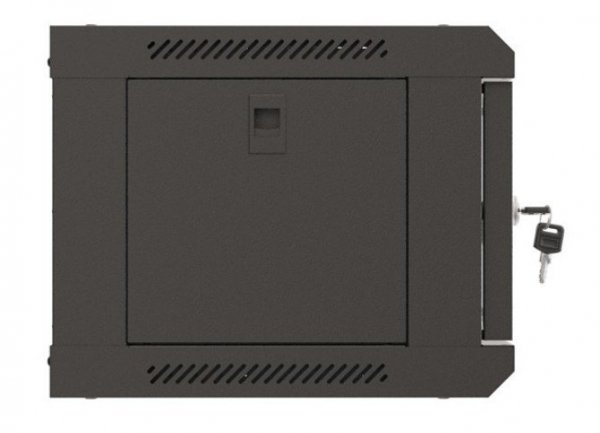 Lanberg Szafa instalacyjna rack wisząca 19" 4U 540x350 czarna drzwi   przeszklone ( flat pack)