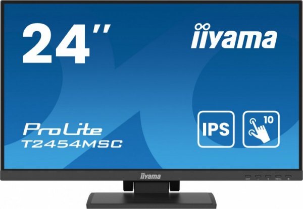 IIYAMA Monitor 24 cale T2454MSC-B2AG 10 PKT. POJ,IPS,HDMI,DP,FHD,300cd,4ms,  2x2W