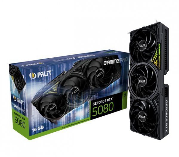 Palit Karta graficzna GeForce RTX 5080 GAMING PRO 16GB GDDR7 256bit 3DP/HDMI