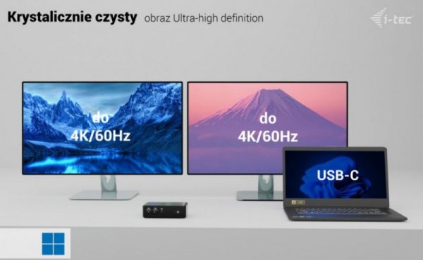 i-tec Stacja dokująca Thunderbolt 5 Quattro Display Docking Station 5x USB 2.5 GLan Power Delivery 140W