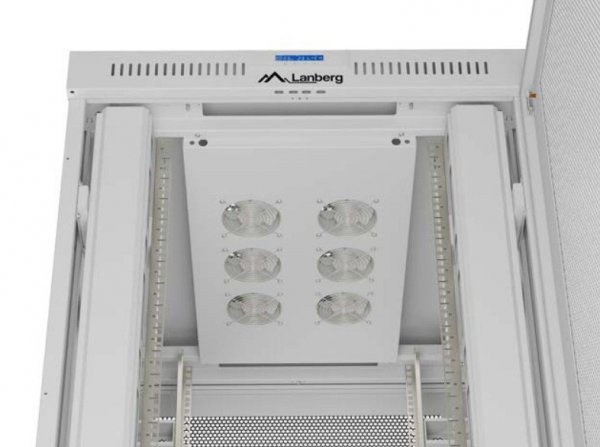 Lanberg Szafa instalacyjna rack stojąca 19 cali 47U 800x1000 szara drzwi perforowane LCD (flat pack) V2