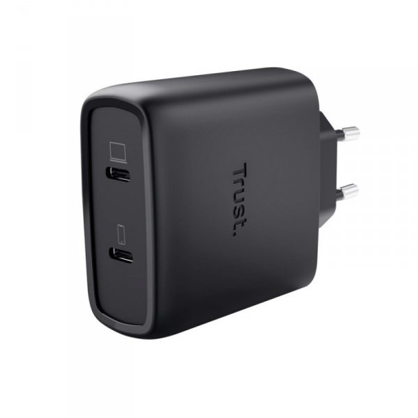 Trust Ładowarka MAXO GaN 65W 2xUSB-C czarna