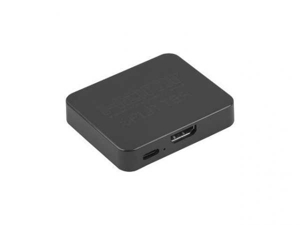 Lanberg Splitter video HDMI- 2x HDMI 4K + port USB-C czarny