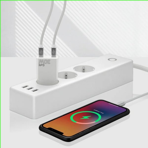 everActive Ładowarka sieciowa SUPER SLIM QC 4+ 30W 2XUSB-C biała SC-385Q
