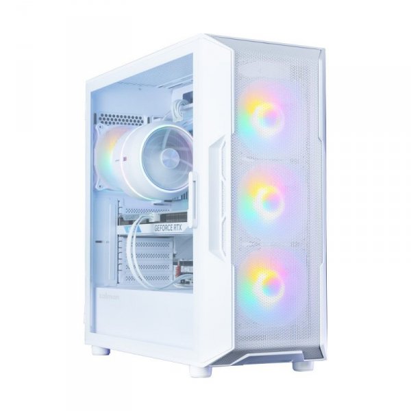 Zalman Obudowa I3 NEO V2 Mid Tower RGB fan x4 biała