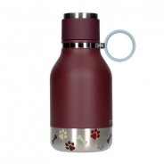 Asobu - Dog Bowl Bottle Stainless Steel Fioletowa - Butelka z miska dla psa 1,1L