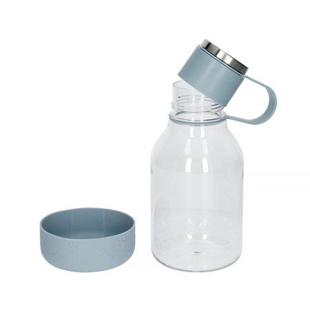 Asobu - Dog Bowl Bottle Tritan Niebieska - Butelka z miską dla psa 1,5L