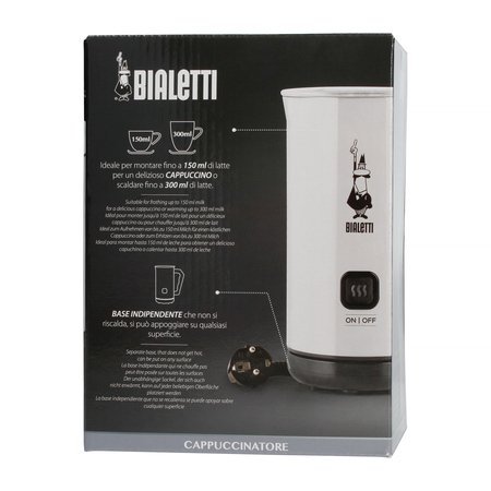Bialetti Milk Frother MKF02 Bianco - Elektryczny spieniacz do mleka Biały