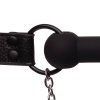 Silicone Bit Gag with Nipple Clamps - Black