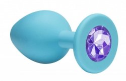 Plug-Anal Emotions Cutie Small Turquoise light purple crystal