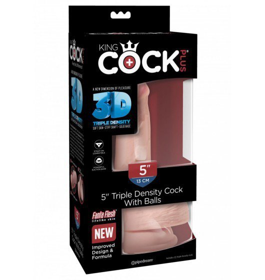 King Cock Plus 5&quot; Triple Density Cock with Balls