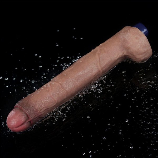 10.5&quot; REAL SOFTEE Rechargeable Silicone Vibrating Dildo