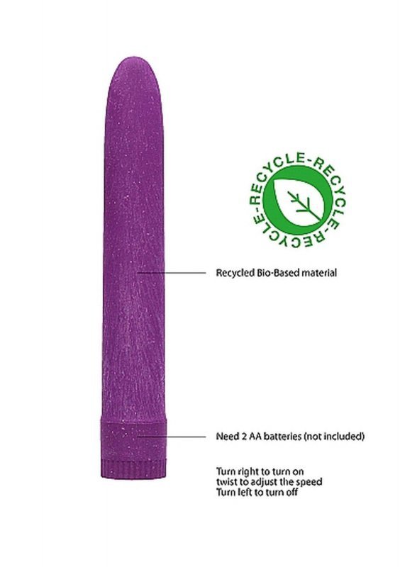 7&quot; Vibrator - Biodegradable - Purple