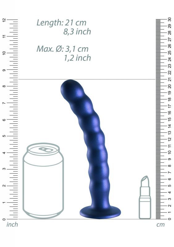 Beaded Silicone G-Spot Dildo - 8&#039;&#039; / 20,5 cm