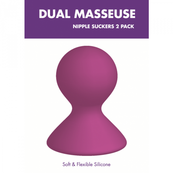 Pompka-Dual Masseuse Silicone Nipple Suckers 2 Pack