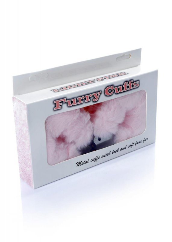 Kajdanki Fetish Boss Series- Furry Cuffs Light Pink