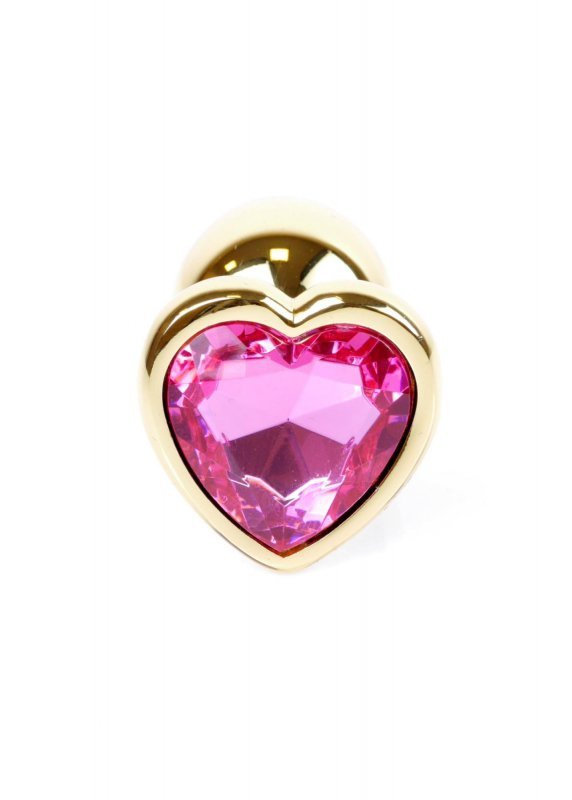 Plug-Jawellery Gold  Heart PLUG- Pink
