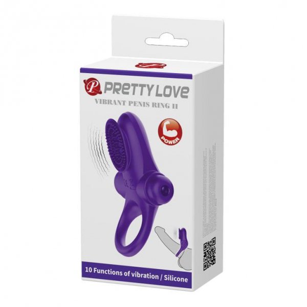 PRETTY LOVE - VIBRANT PENIS RING II Purple