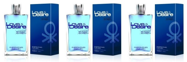 Zestaw feromonów z perfumami SHS męskie  Love &amp; Desire 100 ml - 3szt