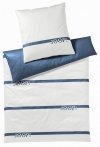 Joop poszewka mako-satin Logo stripes blau 4101 40x80, 80x80