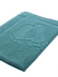 Dywanik ręcznik łazienkowy stopki turkus