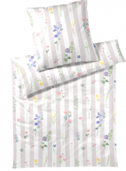 Elegante poszewka mako bawełna Flowerstripe natur 24577 40x80, 80x80