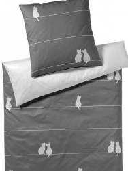 Elegante pościel mako bawełna You&me anthrazit 24559 135x200