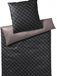 Joop poszewka mako-satin Cornflower shiny black 4083 40x80, 80x80