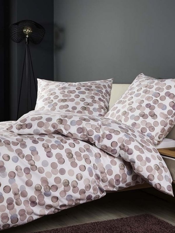 Janine pościel biber Davos 65176 altrosa beere 135x200