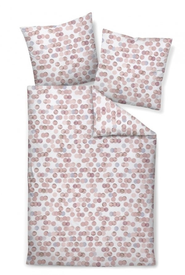 Janine pościel biber Davos 65176 altrosa beere 135x200