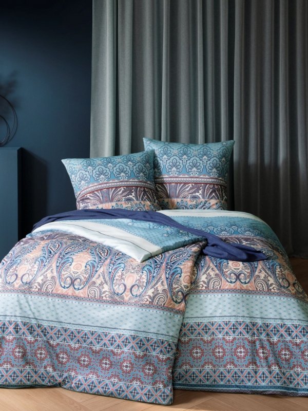 Estella pościel mako- jersey Carmen blau 6548 135x200