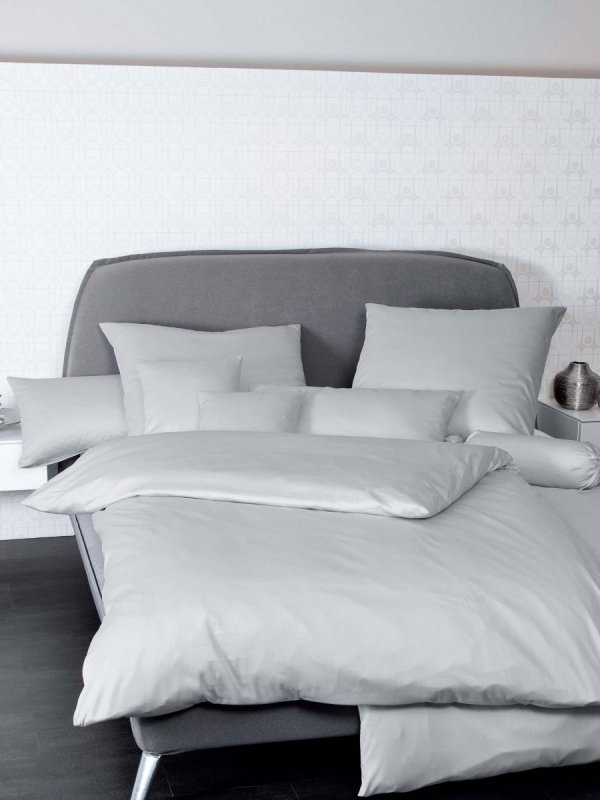  Janine pościel bawełniana egipska jednolita szara 240x220