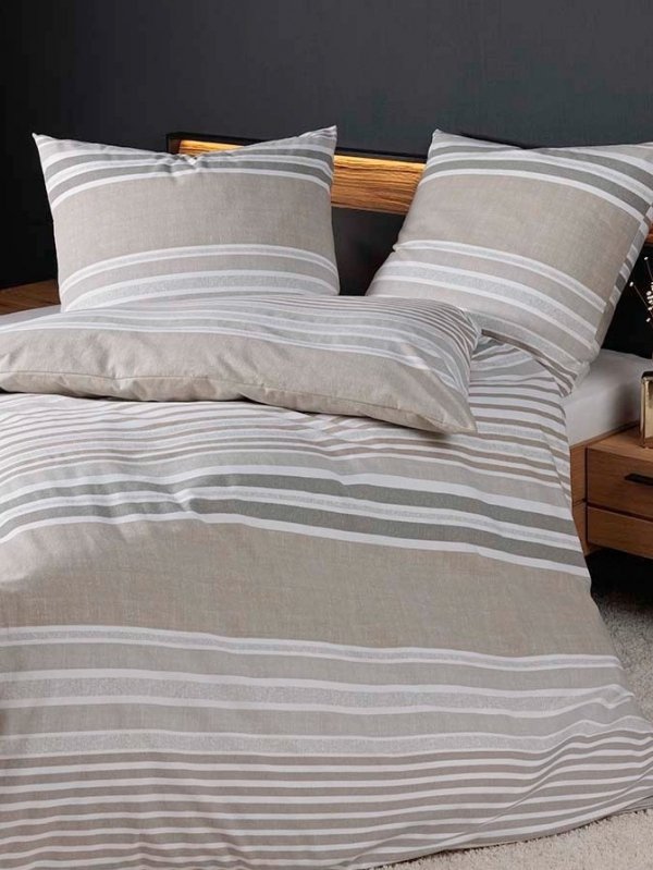 Janine pościel biber Davos 65169 sand 240x220