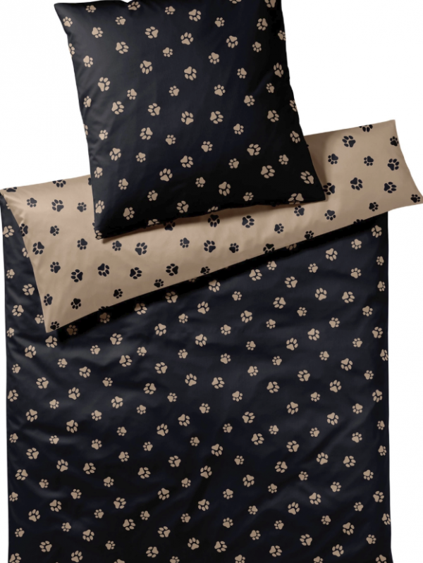 Elegante poszewka mako bawełna Paws black/beige 24541 40x80, 80x80