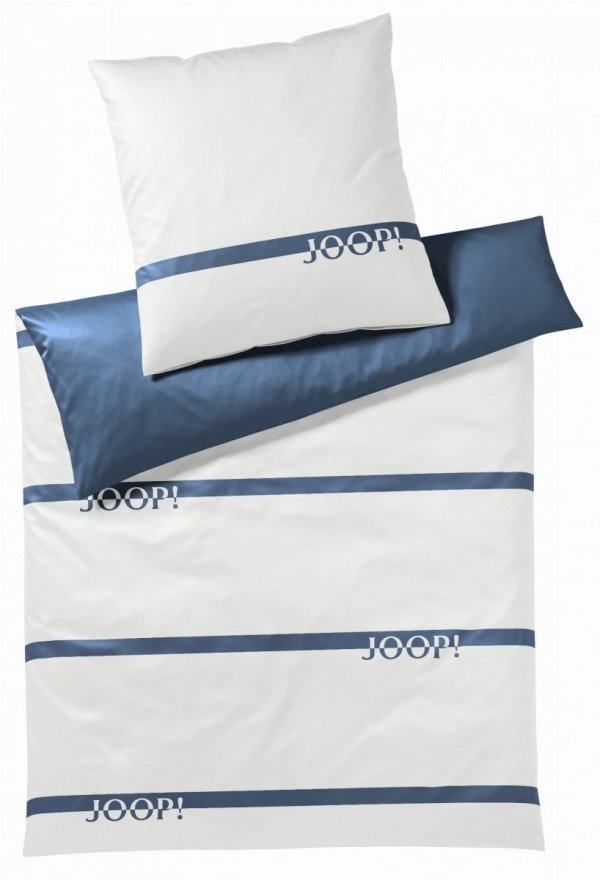 Joop pościel mako-satin Logo stripes blau 4101 200x220