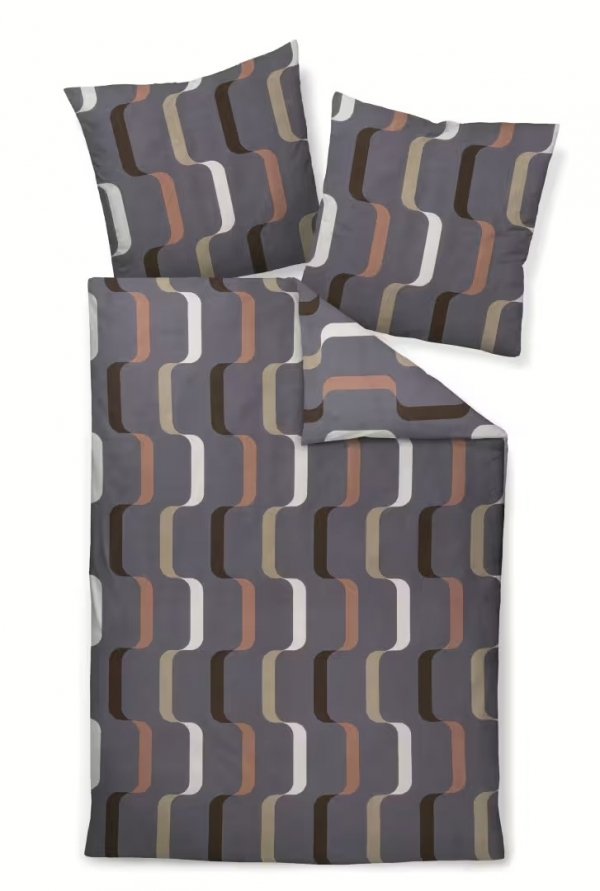 Janine pościel mako-satin J. D. 87107 braun grau 240x220