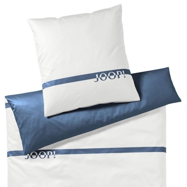 Joop pościel mako-satin Logo stripes blau 4101 135x200