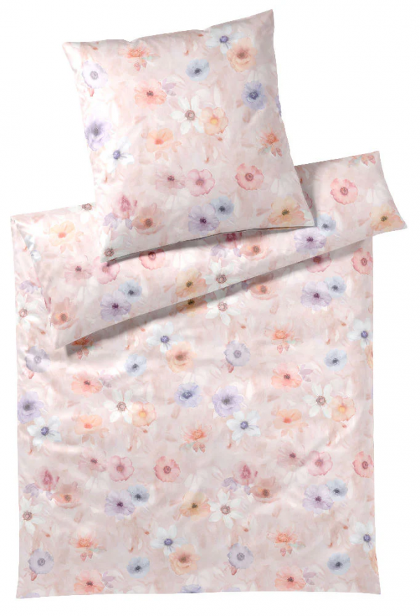 Elegante pościel letnia mako batyst Pastel rosarot 24519 135x200