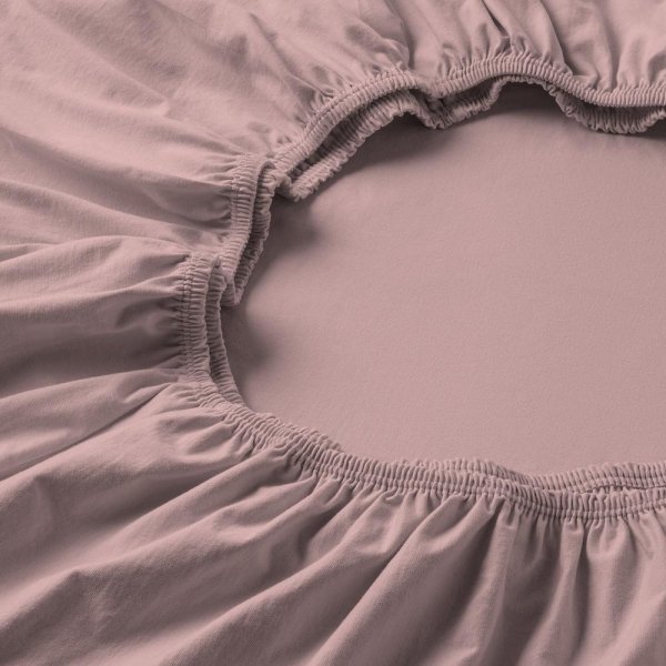 Estella prześcieradło jersey stretch z gumką liliowe