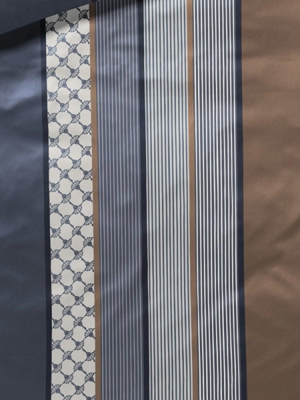Joop poszewka mako-satin Cornflower stripes deep granatowo-brązowa 4069 40x40, 80x80