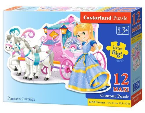 Puzzle księżniczka i kareta Castorland 12 maxi 1