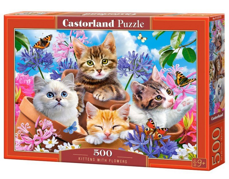 Puzzle Kotki W Kwiatach 500el 1