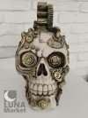 Mechaniczna Czaszka Steampunk - figurka dekoracyjna, czacha trybiki kółka zębate