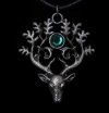 naszyjnik z Jeleniem - The Stag Lord - Jeleń Władca Lasu - magiczny wisiorek, amulet ochronny