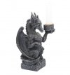 świecznik w kształcie smoka - czarne smoki gotyckie, prezenty i gadżety ze smokami