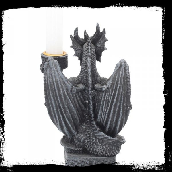 świecznik w kształcie smoka czarne smoki gotyckie prezenty i gadżety ze smokami