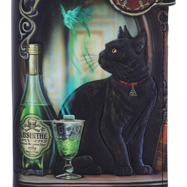 wytłaczany portfel z nadrukiem - &quot;Magiczny Kot i Zielona Wróżka&quot; Lisa Parker Nemesis Now