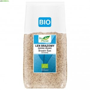 LEN BRĄZOWY SIEMIĘ LNIANE EKOLOGICZNE BIO PLANET 400 g