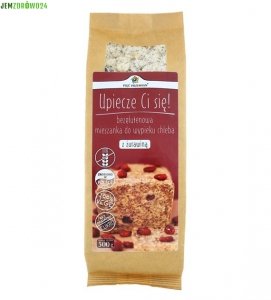 CHLEB BEZGLUTENOWY Z ŻURAWINĄ PIĘĆ PRZEMIAN 500 g